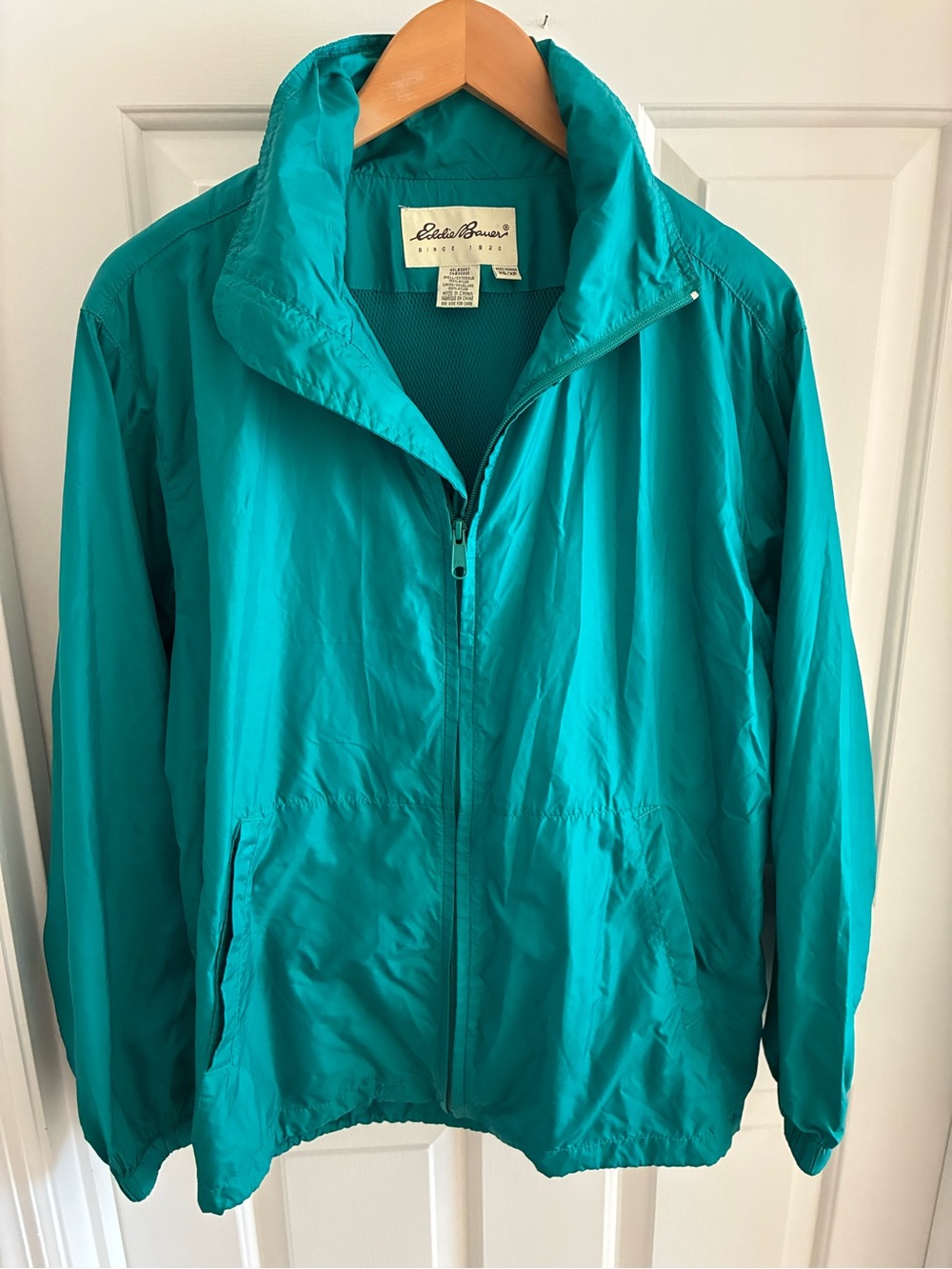 Eddie Bauer Women's Teal Lightweight Windbreaker Jacket, Size XS